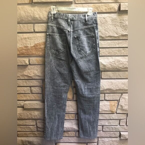 Isabel Marant Etoile Pantalon Hominy Gray High Waist Acid Stone Wash Jeans 38 4 - Picture 5 of 14